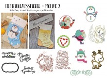 ITH Stickserie - Nikolausstiefel mit Motiven 2 - in 4 Größen